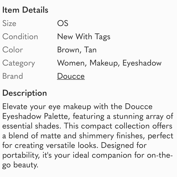 Doucce On The Go Palette - Brown, Black, Cream - Picture 3 of 3